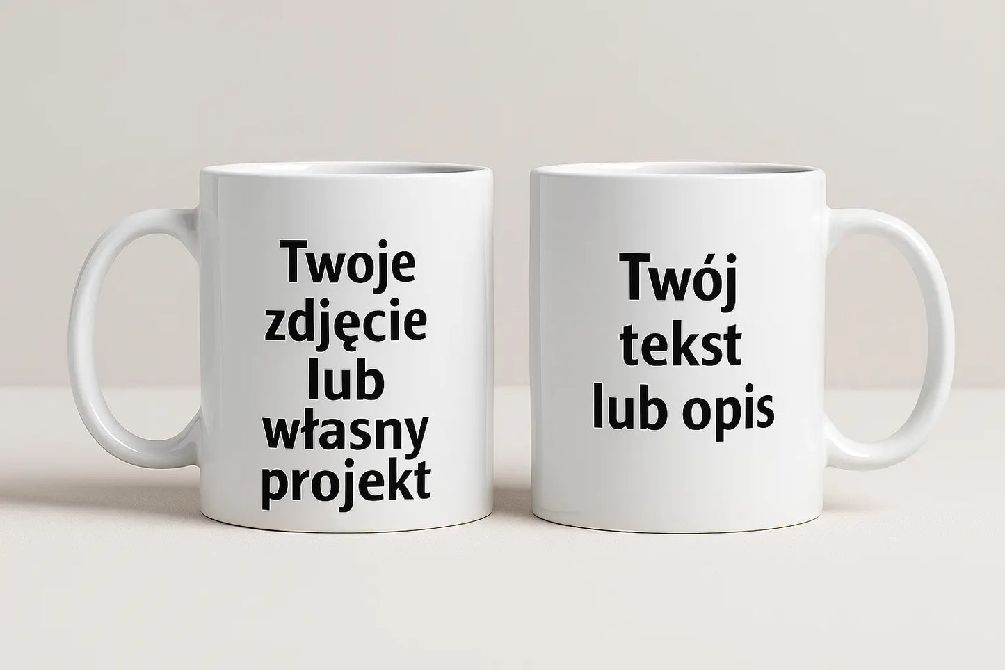  Personalizowany kubek z własnym zdjęciem i tekstem po obu stronach